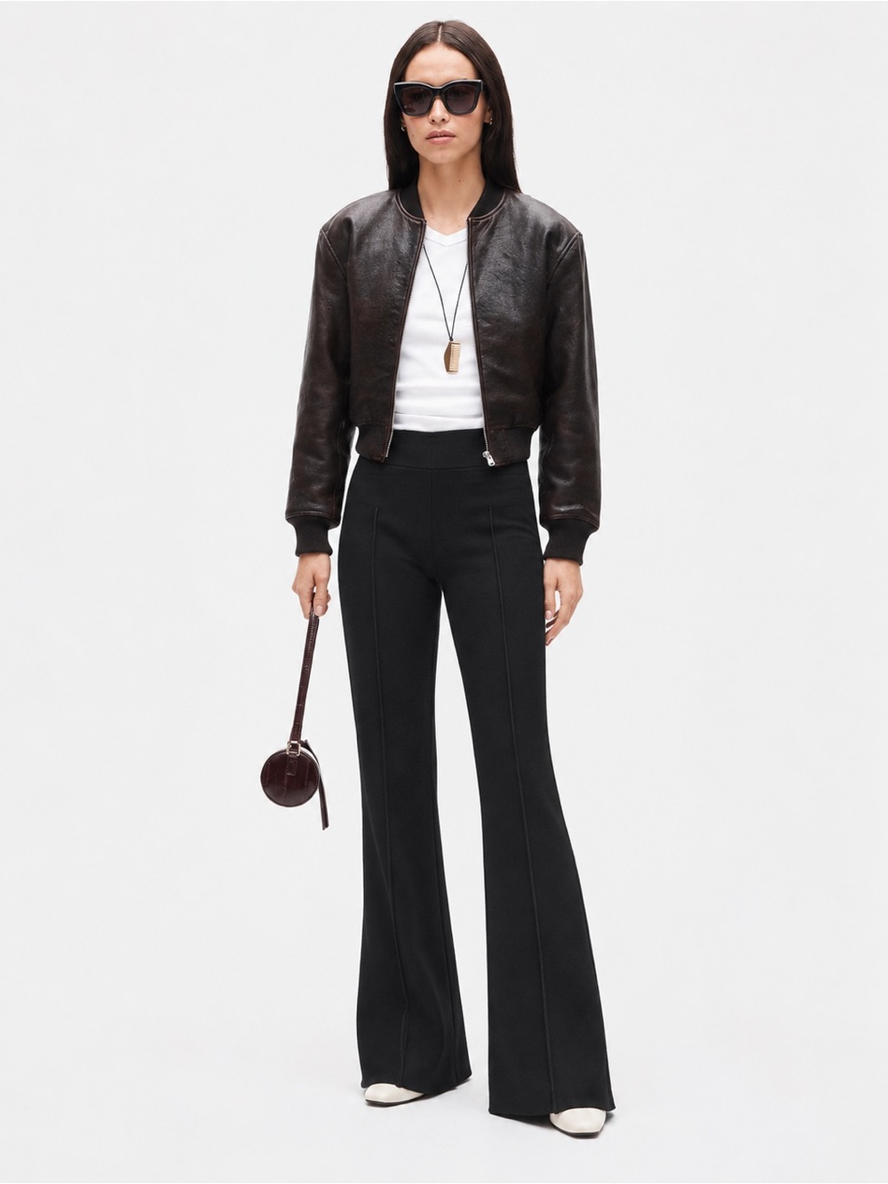 J.Crew Women’s Black High Rise Flare Pants Petite Small PS NWT